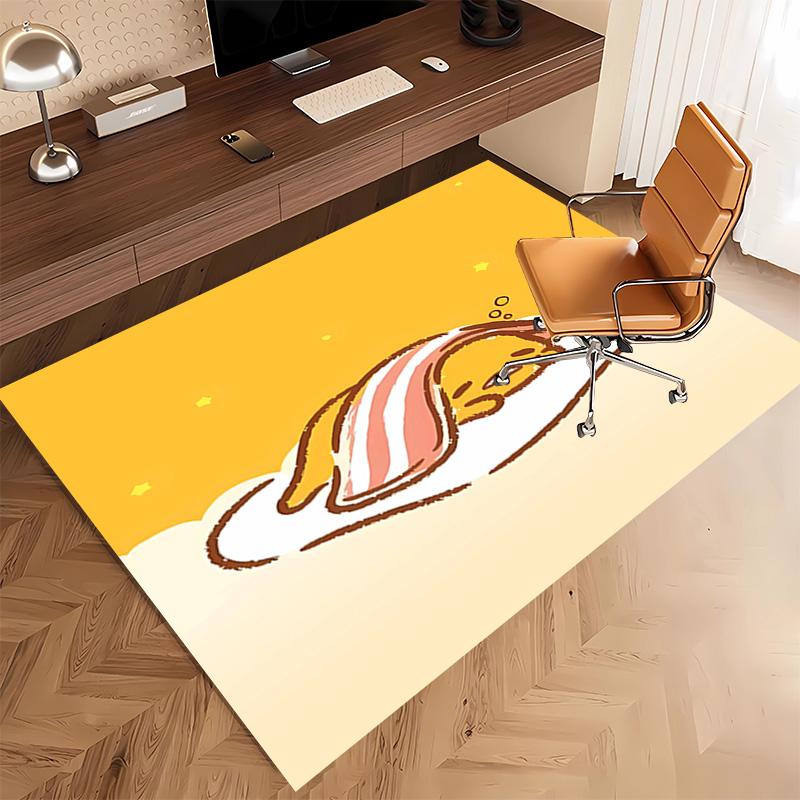 1pc Sanrio Gudetama Print Area Rug - Soft, Washable Non-Slip Indoor Mat, Living Room, Home Office Decorative Rug,Office Decorative