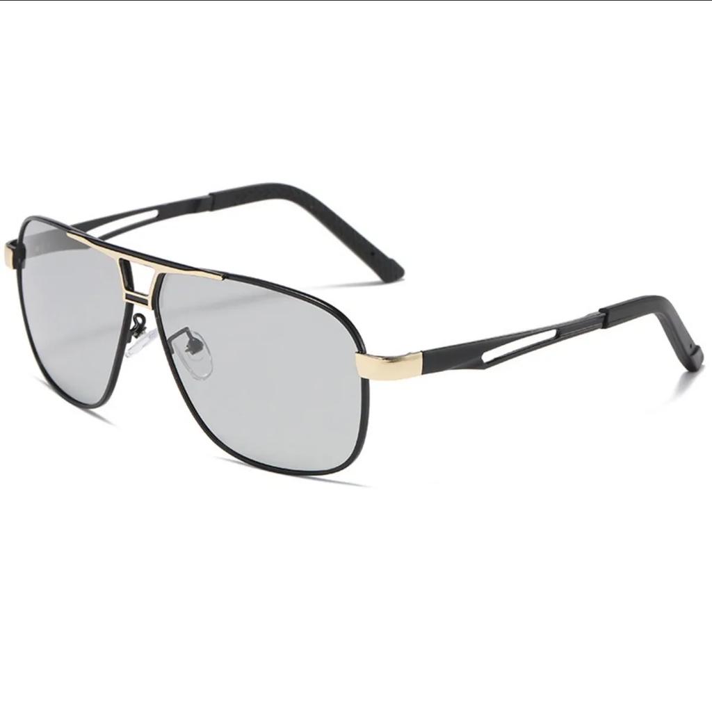 Новые мужские поляризованные фотохромные солнцезащитные очки Защита UV400 Солнцезащитные очки для вождения на весь день для использования днем и ночью