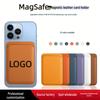 Магнитный держатель для карт из ПУ-кожи для iPhone 13/14/15/16 с поддержкой MagSafe