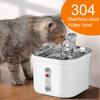 2,0 л фонтанчик для воды для кошек из нержавеющей стали, три режима, регулируемая многослойная фильтрация, тихий автоматический диспенсер для воды для домашних животных