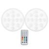 2шт Магнитный светильник для бассейна IP68 RGB 16 цветов, меняющий дистанционный свет, декор для фонтана с присосками