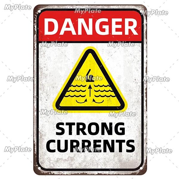 [MaPalte] Винтажный Предупреждающий Металлический Знак Акулы Жестяной Знак Украшение Табличка Домашний Настенный Декор Знак для Бара Домашний Декор Постер Дропшиппинг