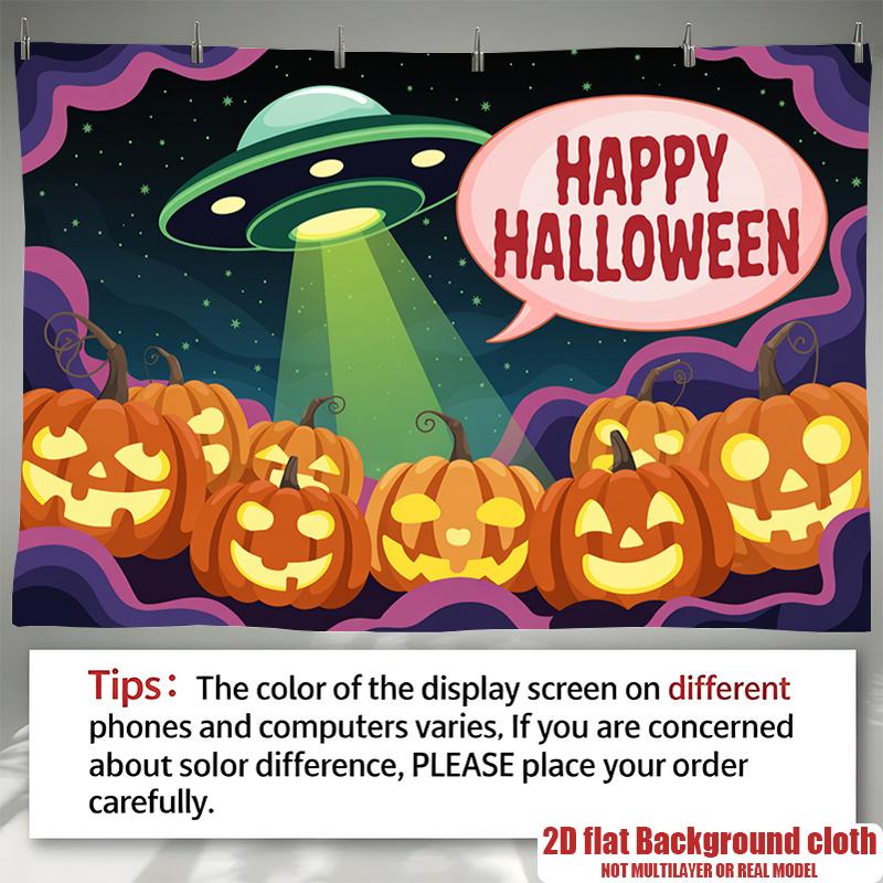 Party Backdrop Halloween Flat Pumpkins Witches Photo Background Decor Party Decor