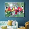 5D Diy Diamond Painting Birds Sitting In Rows Cross Stitch Set Full Diamond Embroidery Mosaic Art Picture of Rhinestones Decor Gift