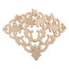 4Pcs Wood Corner Applique Decorative Carved Corner Onlay Applique for Cabinet Door Bed Wardrobe