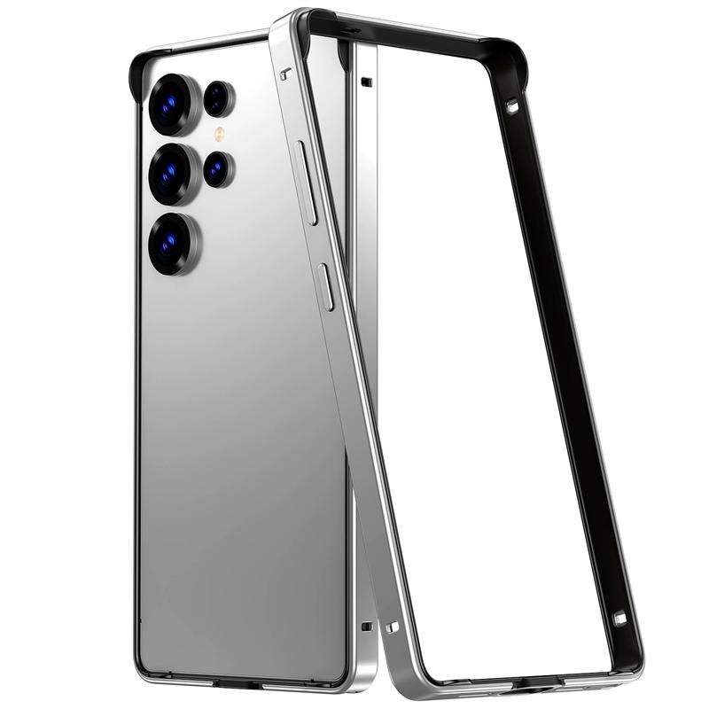 Роскошный Тонкий Чехол-Бампер из Алюминиевого Сплава для Samsung S26Ultra S25 S24 Plus с Рассеиванием Тепла и Защитными Углами из ТПУ