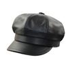 Lady Winter Small Size Octagonal Hat Adult PU LeatherFitted Newsboy Cap Men Big Size Beret Hats 54cm 56cm 57.5cm 59cm 61-62cm