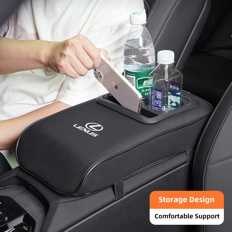 Car Armrest Cushion Auto Amrest Pillow Cover Height Pad For Lexus F SPORT LBX NX RX 350h 450h ES UX 300e GS GX IS LS LX CT LC RC AEZ1