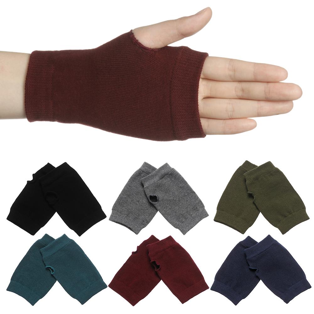 Fashion Winter Autumn Warm Fingerless Wrist Gloves Half Mitten Exposed Finger Knitted Wool Glove