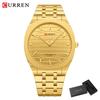 CURREN Business Brand Thin Men's Quartz Wristwatches Simple Casual Stainless Steel Watch