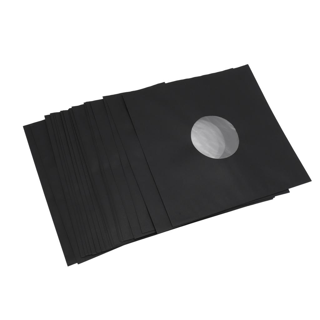 20 шт. чехлов для пластинок из крафт-бумаги 12 дюймов, защитные чехлы для пластинок на 33 об/мин, матово-черные