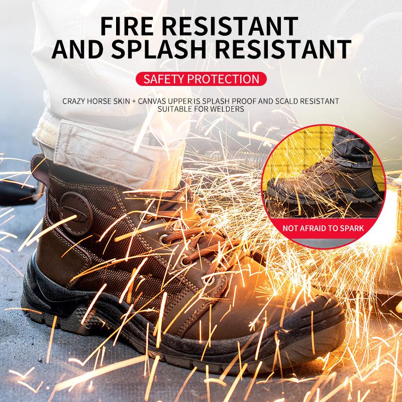 Фирменные рабочие защитные ботинки со стальным носком, рабочая обувь, неразрушаемые мужские ботинки, противоударные рабочие ботинки, промышленная обувь высокого качества