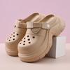 Thick-soled Hole Shoes Women's Summer Outer Wear Heightening Non-slip Bag Head Drag EVA Breathable Non-smelly Feet Wear-resistant Beach Slippers