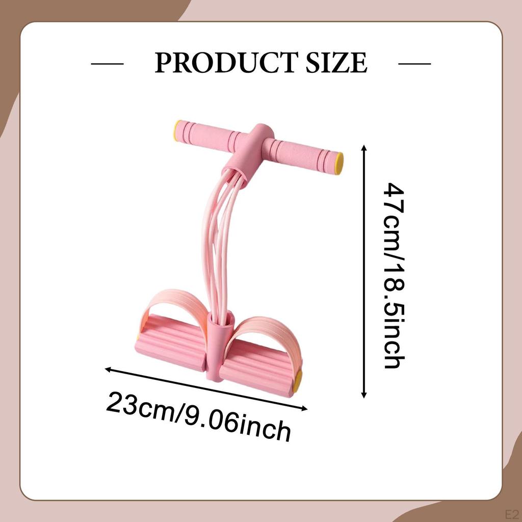 Elastic Pedal Puller Resistance Band Ankle Full Body Workout Tension Rope 6 Tube Pull