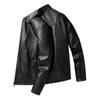 Мужская кожаная куртка с лацканами, мотоциклетная куртка, кожаная мужская свободная одноразовая молодежная мужская одежда