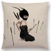 New Black White Style Wonder GirlSofa Pillow Case Elegant Lady Miracle Beauty Portrait Noble Mind Gorgeous Ideas Cushion Cover