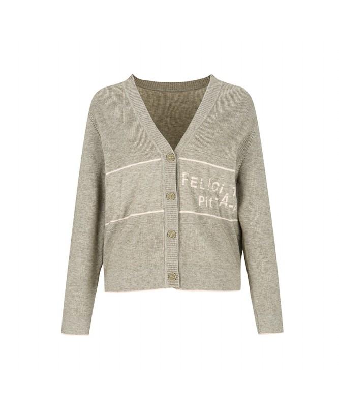 SOUP Lettering Jacquard Cardigan (Sa3Gd3C)