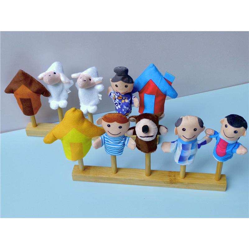 Подставка для пальчиковых кукол в виде животных для языковых зон детского сада и кукольного домика