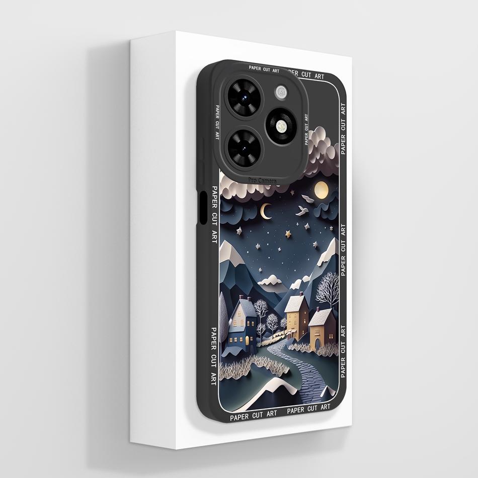 Чехлы Для Tecno Spark Go 2024 Чехол Художественный Стиль Защита Камеры Funda Жидкий Силикон Защита Телефона Для Techno Задняя Крышка