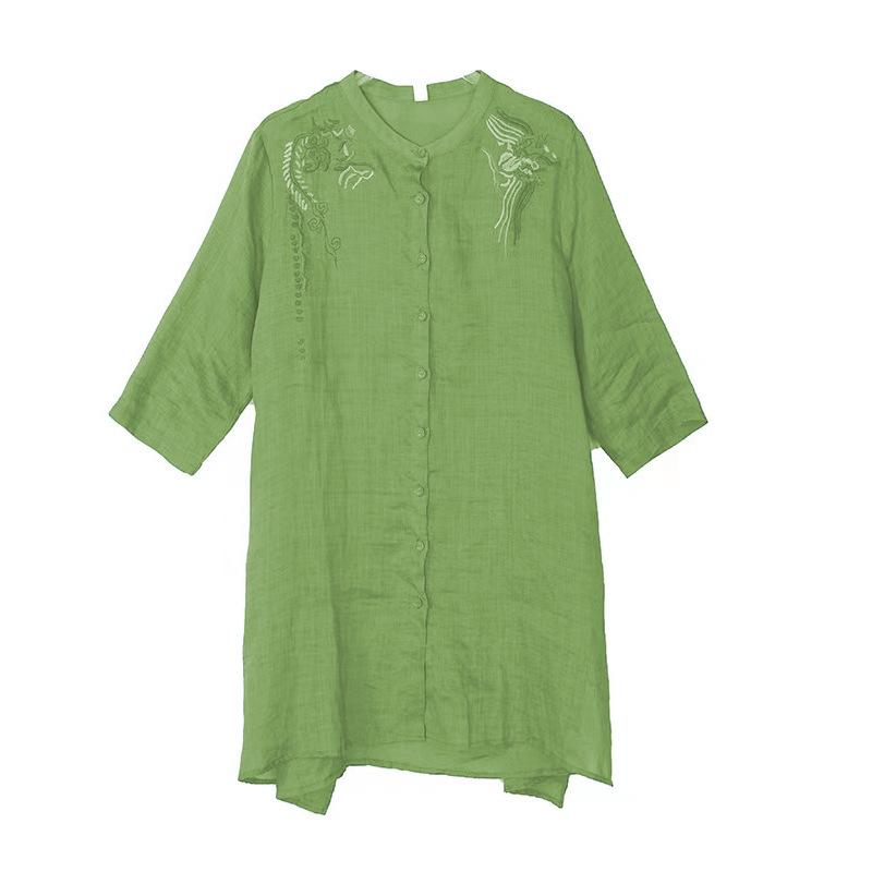 Женский повседневный кардиган средней длины, тонкая повседневная свободная рубашка большого размера