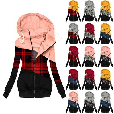 Женская мода, повседневная толстовка с капюшоном на молнии, подходящее по цвету пальто с длинными рукавами и шнурком