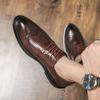 Fashion Classic Black/Brown Handcrafted Mens Oxford Shoes Genuine Calfskin Leather Brogue Dress Shoes Classic Business Formal Shoes Man