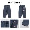 Children Cartoon Rabbit Jeans Thin Girls Loose Pocket Denim Pants Kids Fashion Casual Trousers