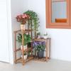 Corner Garden Plant Stand Wood Multi-Tiered Flower Display Rack Shelf
