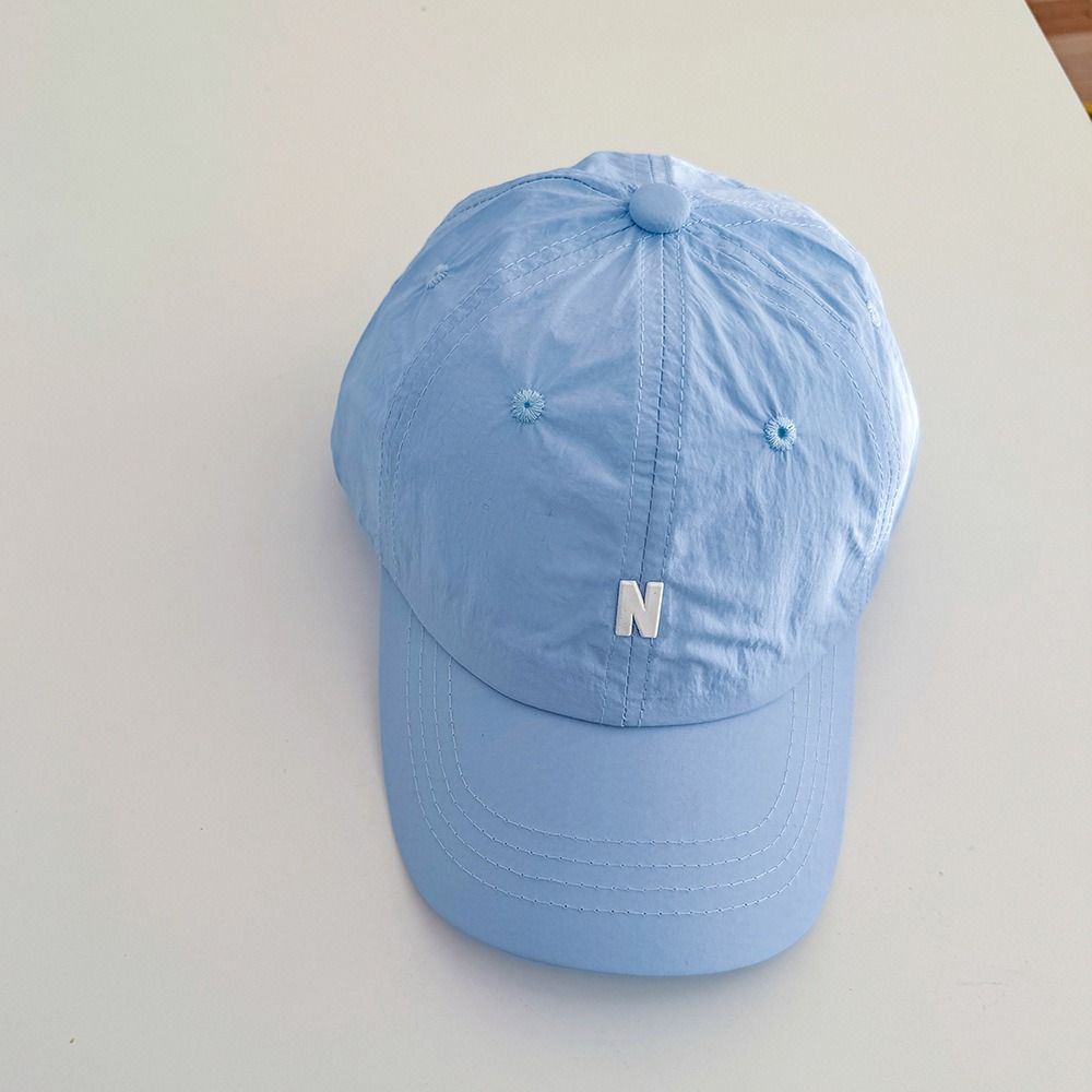 Letter N Children Baseball Cap Summer Sun Protection Cap Korean Boys Girls Peaked Hat  Kids