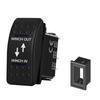 12V 20A Winch In Winch Out Switch DPDT Momentary (ON) OFF (ON) Rocker Switch 3 Position Blue Led Waterproof Reversing Switch