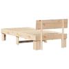 Bed Frame with Headboard Natural 90 x 200 cm Solid Pine Wood