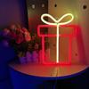 Светодиодная подарочная коробка Неоновые огни Яркие цвета Простота в использовании Создайте атмосферу Рождественское украшение Красочные огни