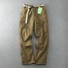 Men's Plus Velvet Thick Winter Cargo Pants - Loose, Multi-Pocket, Windproof, Waterproof, Quick-Drying.