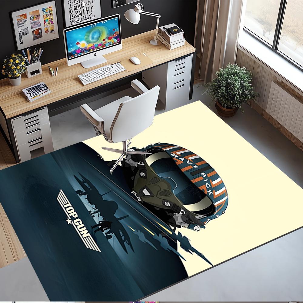 Top Gun Printed Carpet Rug for Office Chair Living Room Bedroom Kitchen Room Decor Gifts