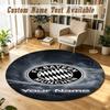 Round Rug Custom NameBayern Munich Pattern Non Slip Carpet Home Floor Decor