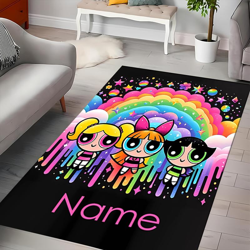 Custom personalization The Powerpuff Girls Area Rug - Perfect For Kitchen, Bathroom,Laundry Room Decor Large Size Available,Gift All Seasons