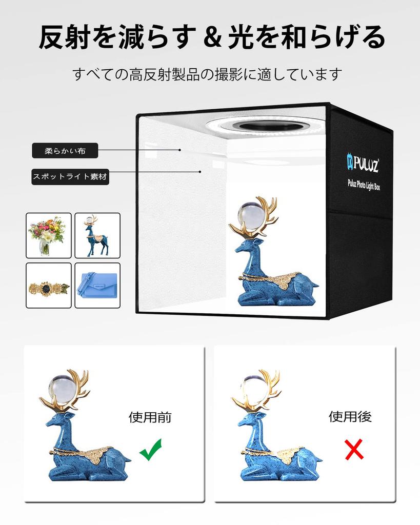 PULUZ 40 см фотобокс портативный простой студийный высокий CRI 3 цветовая температура диммируемый световой короб комплект для фотосъемки тент для съемки коробка для продукта
