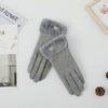 Зимние и осенние утолщенные и флисовые теплые милые перчатки из кашемира в корейском стиле с сенсорным экраном для вождения для женщин, чтобы согреться