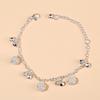 Ethnic Style Silver Imitation Bracelet & Anklet Set - Hollow Ball & Bell Design for Ladies