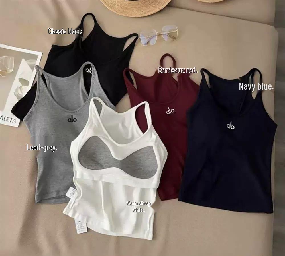 Камисоль с вышивкой в виде надписи кистью в стиле ранней осени: Классическая, универсальная, однотонная утягивающая майка-борцовка