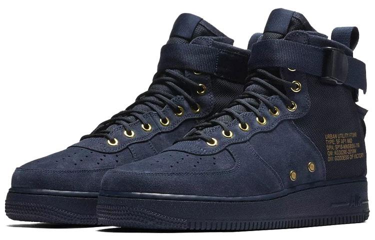Nike Sf Air Force 1 Mid Обсидиан Металлик Золотой 917753-400