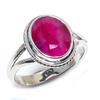 Красный Рубин(Смоделированный) Кольцо из серебра 925 пробы с драгоценными камнями ручной работы S.6 Q5H00