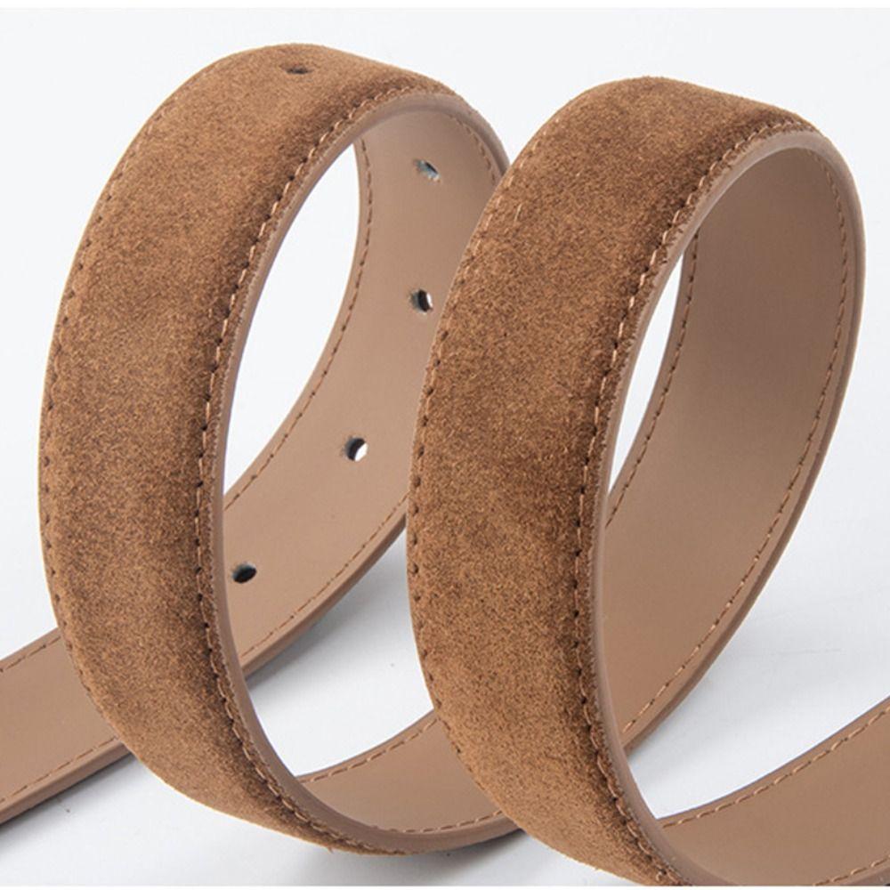 Trendy Frosted Cowhide Belt Casual Pin Buckle Waistband Retro Trouser Dress Belts  Gifts