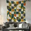 Simple Geometry Wall Tapestry Aesthetic Wall Hanging Printed Fabric Blanket Decorative Tapestries for Bedroom Living Room Home Decor