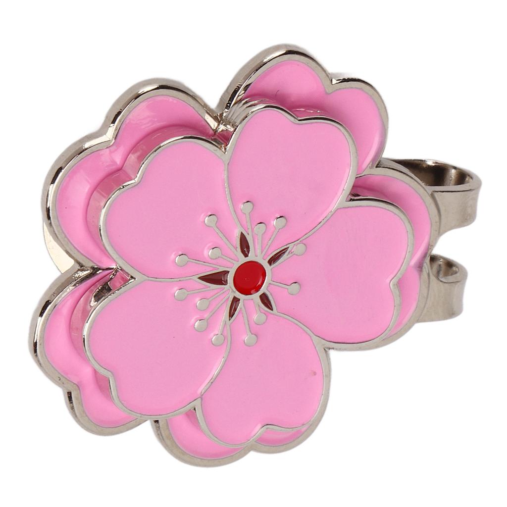 Магнитный маркер для мяча для гольфа Pink Peach Blossom Golf Hat Clip Metal Golf Accessories для любителей гольфа