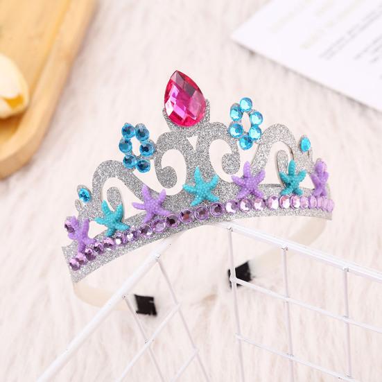 Океанская морская звезда, Русалка, повязка на голову принцессы со стразами, Корона принцессы, вечерние повязка для волос, детский праздничный обруч на голову, аксессуары для головных уборов