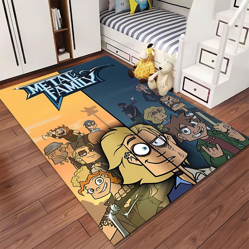 Metal Family Split Design Carpet suitable as a non-slip mat for the living room or bedroom sofa