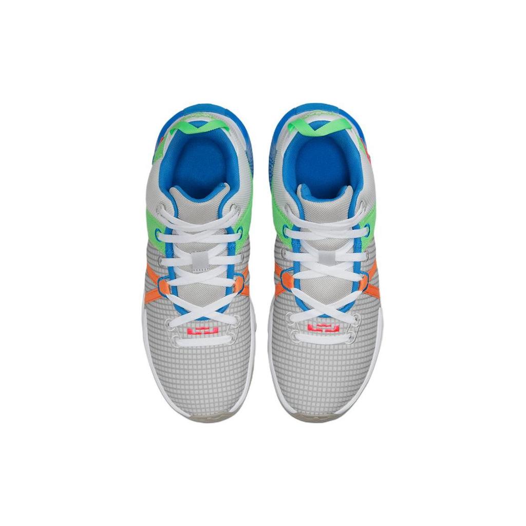 Nike Мужские кроссовки LeBron Witness 7 Grey Fog Multi-Color Булыжник Лазерно-синий Гипер-розовый DM1123-003