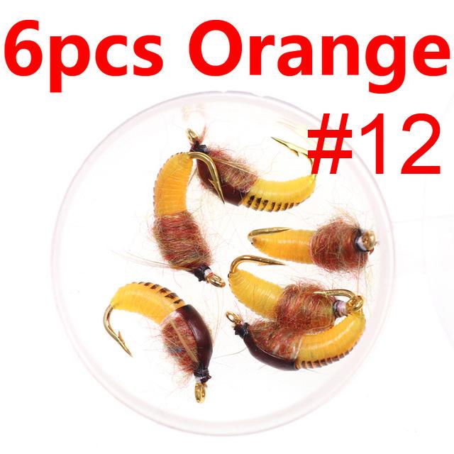 6 шт., реалистичная приманка для ловли форели, нимфа, искусственная приманка для насекомых