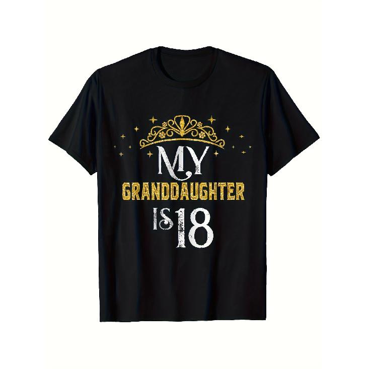 This Is a Black T-Shirt Made Of, Celebrating My Granddaughter'S 18Th Birthday in 2005. It'S Designed for Family And Friends, Available in Size XXXL,